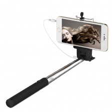 Wired Selfie Stick For Smartphones Black