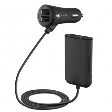 Extendable 4 Port Car Charger