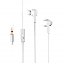 Universal Flat Wired In-Ear Earphone 3.5mm Jack with microphone
