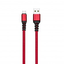 Micro USB Male to USB 2.0 Male Nylon Braided Cable, 2 Meter
