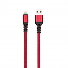 Lightning Male to USB 2.0 Male Nylon Braided Cable, 2 Meter